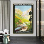 affiche vintage Pyrénées