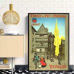 affiche vintage quimper