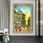 affiche vintage quimper