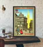affiche vintage quimper