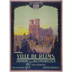 affiche vintage reims