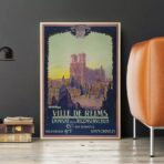 affiche vintage reims