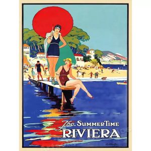 affiche vintage riviera