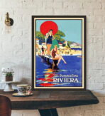 affiche vintage riviera