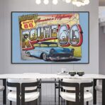 affiche vintage route 66