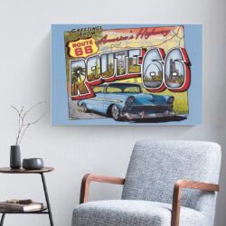 affiche vintage route 66