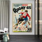 affiche vintage rugby