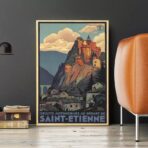 affiche vintage saint etienne