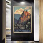 affiche vintage saint etienne