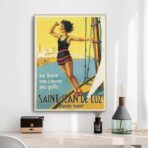 affiche vintage saint jean de luz