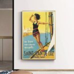 affiche vintage saint jean de luz