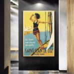 affiche vintage saint jean de luz
