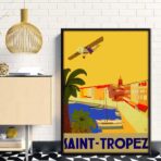 affiche vintage saint-tropez