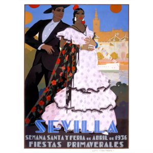affiche vintage séville