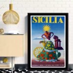 affiche vintage sicile