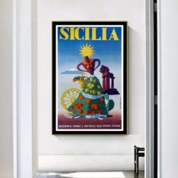 affiche vintage sicile