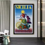 affiche vintage sicile
