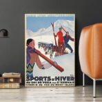 affiche vintage sport d'hiver