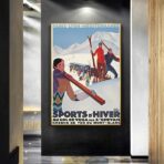 affiche vintage sport d'hiver