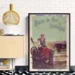affiche vintage station balnéaire