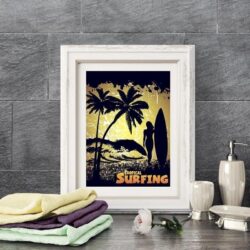 affiche vintage surf