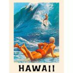 affiche vintage surf
