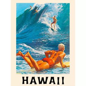 affiche vintage surf