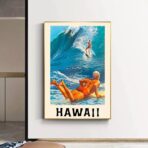affiche vintage surf