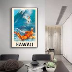 affiche vintage surf