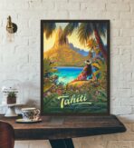 affiche vintage tahiti