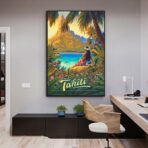 affiche vintage tahiti