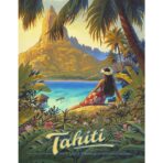 affiche vintage tahiti