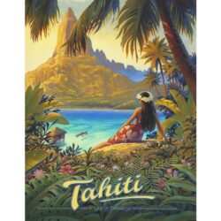affiche vintage tahiti