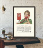 affiche vintage téléphone