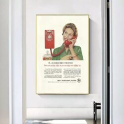 affiche vintage téléphone