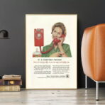 affiche vintage téléphone