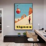 affiche vintage tignes