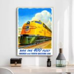 affiche vintage train