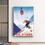 affiche vintage val d'isère