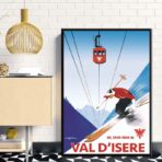 affiche vintage val d'isère