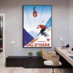 affiche vintage val d'isère