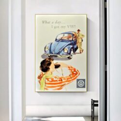 affiche vintage volkswagen