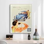 affiche vintage volkswagen
