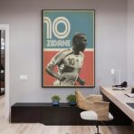 affiche vintage zidane