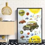 affiche voiture vintage