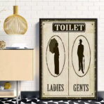 affiche wc vintage