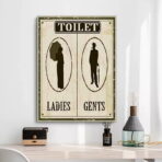 affiche wc vintage