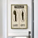 affiche wc vintage