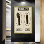 affiche wc vintage