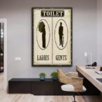 affiche wc vintage